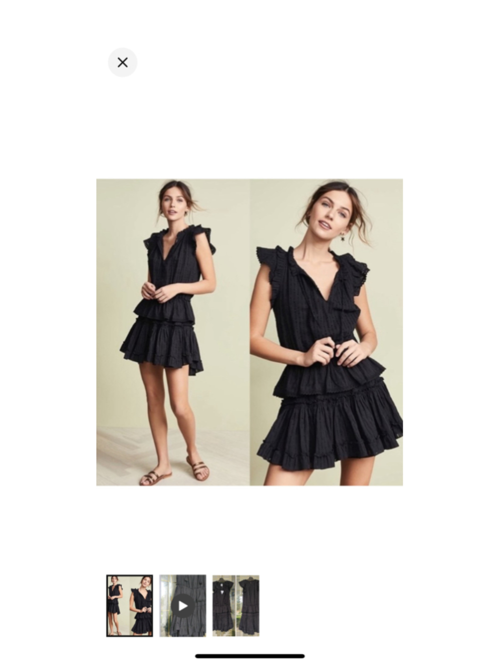 NWT Women's MISA Los Angeles Lillian Black Eyelet Mini Dress Size S